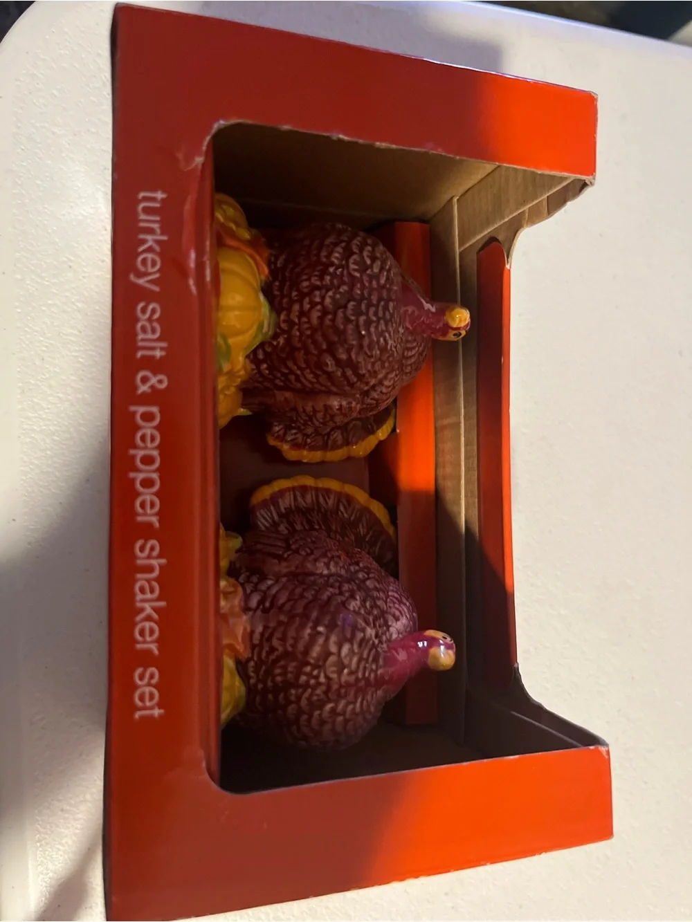 Essential Home Ceramic Turkey Salt and pepper shakers